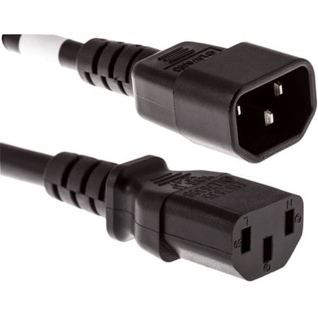 3Ft Black C13-C14 Pdu/ Server Ultra Flexible Power Cord, Svt, 10Amp,